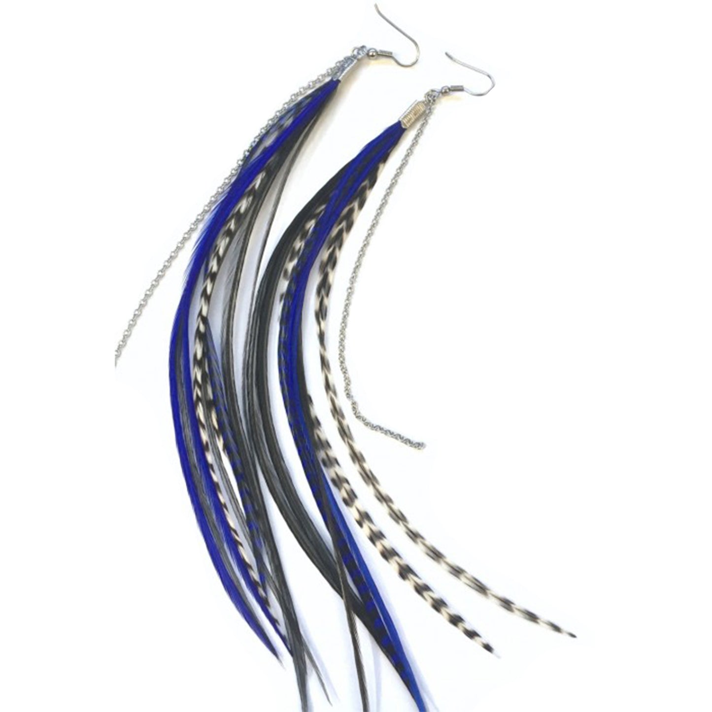 Earings - Feathers - Royal Blue Fairy