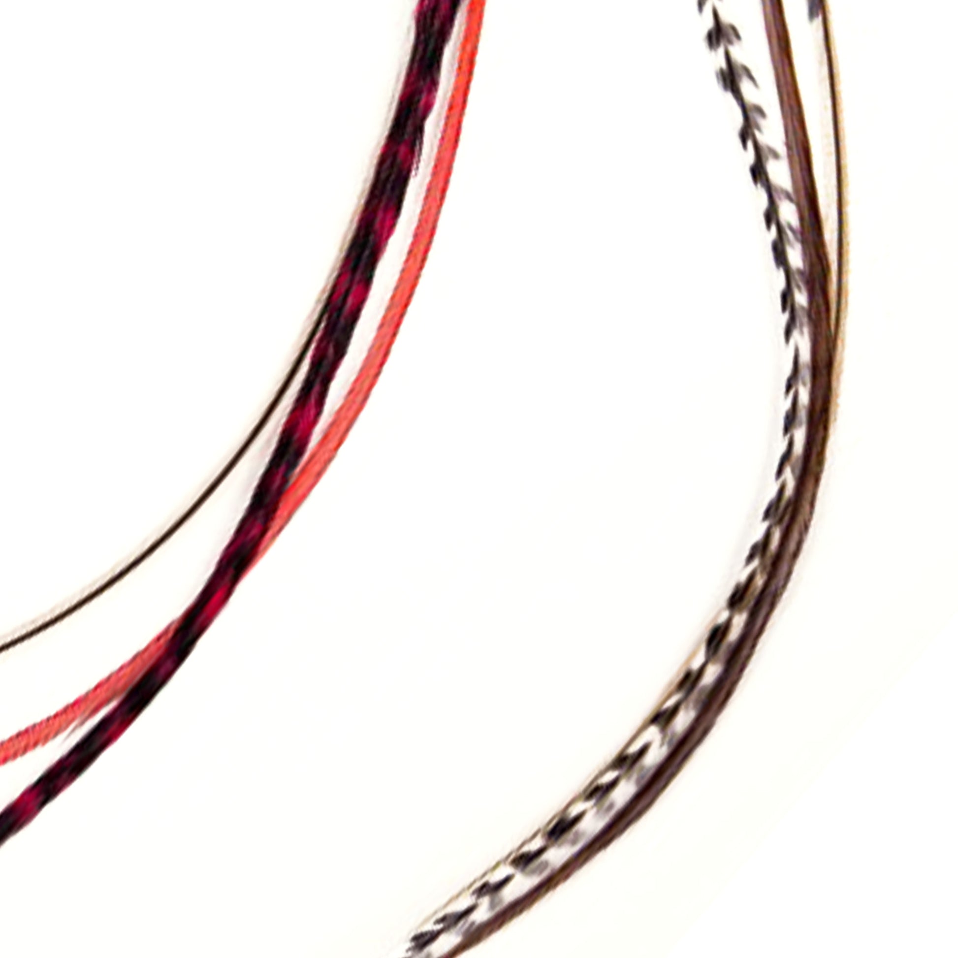 Feather extensions - Double Hairclip - Red Velvet