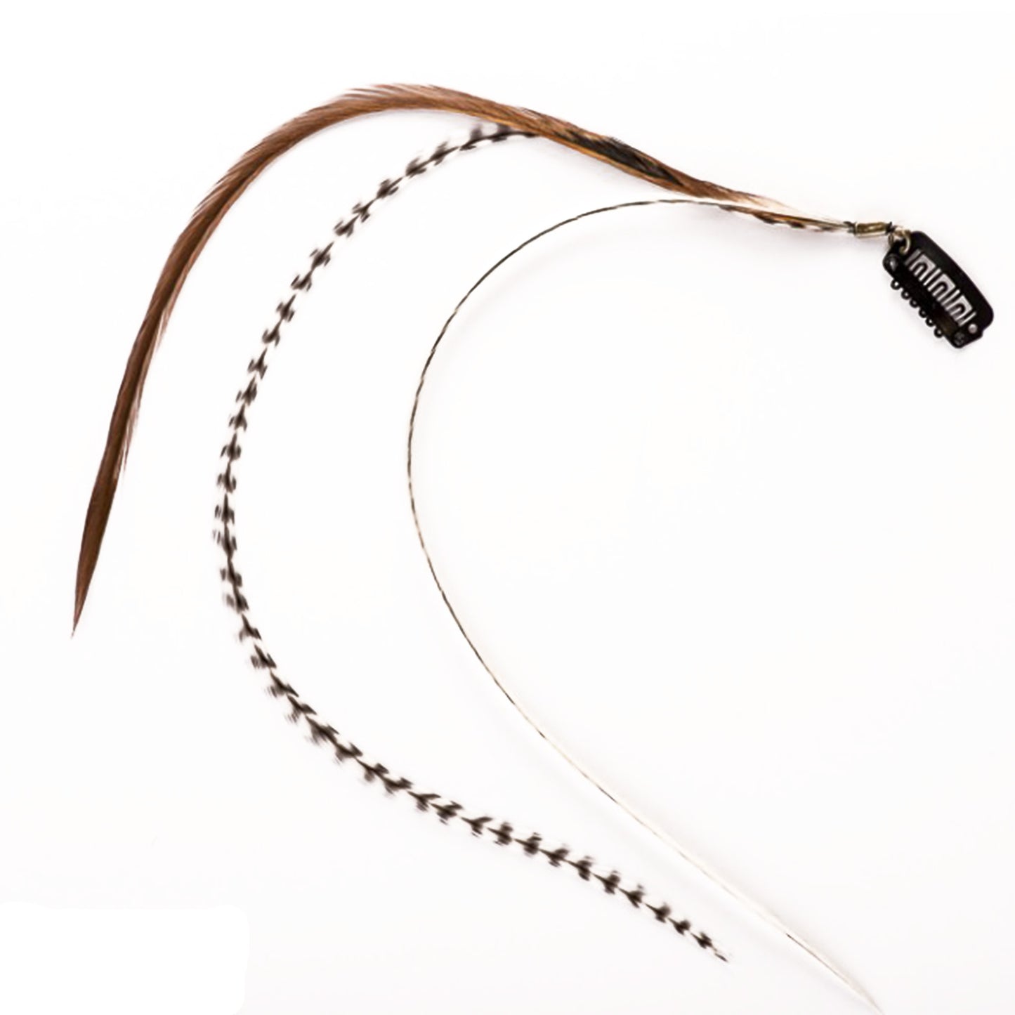 Feather extensions - 3 feathers - Cappucino