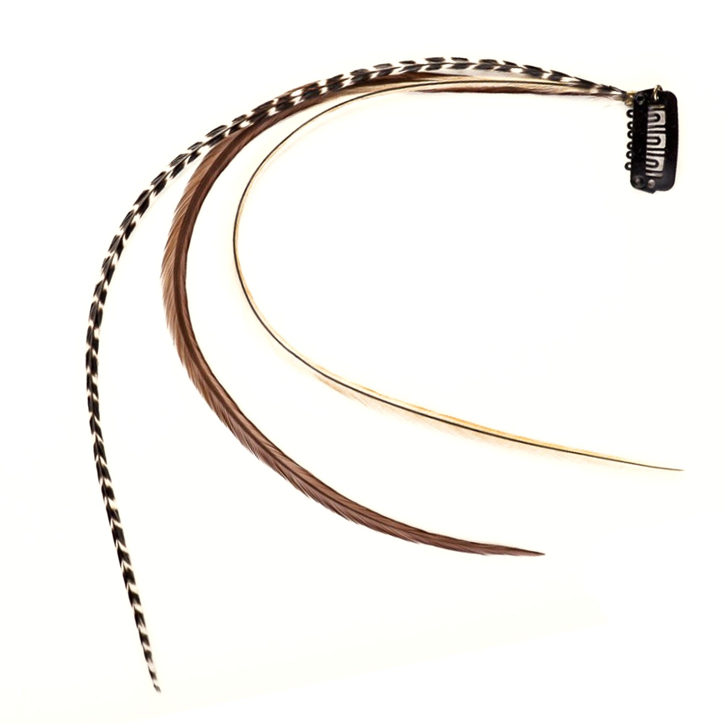 Feather extensions - 3 feathers - Caramel