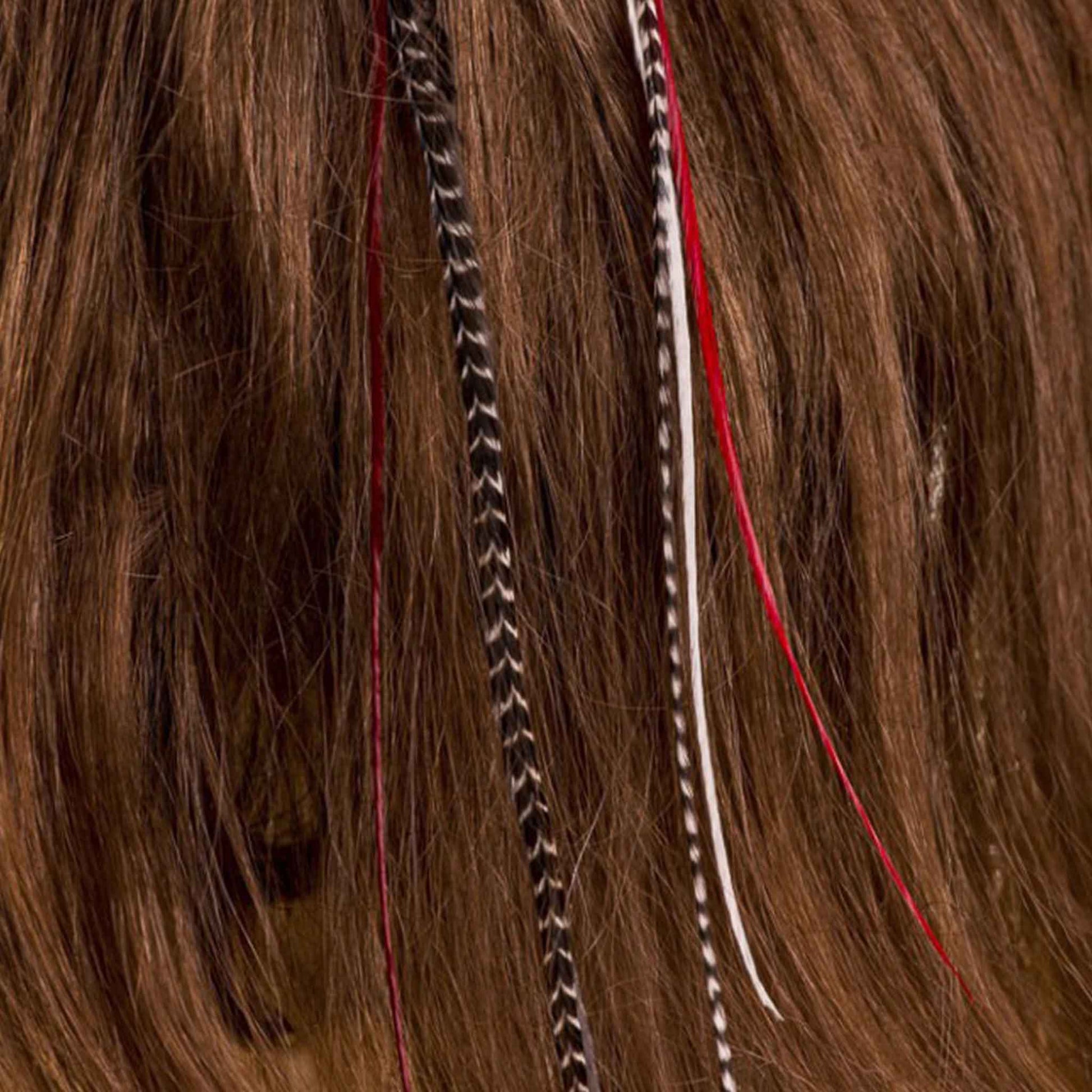 Feather extensions - 3 feathers - Cherry Blossom - Hair