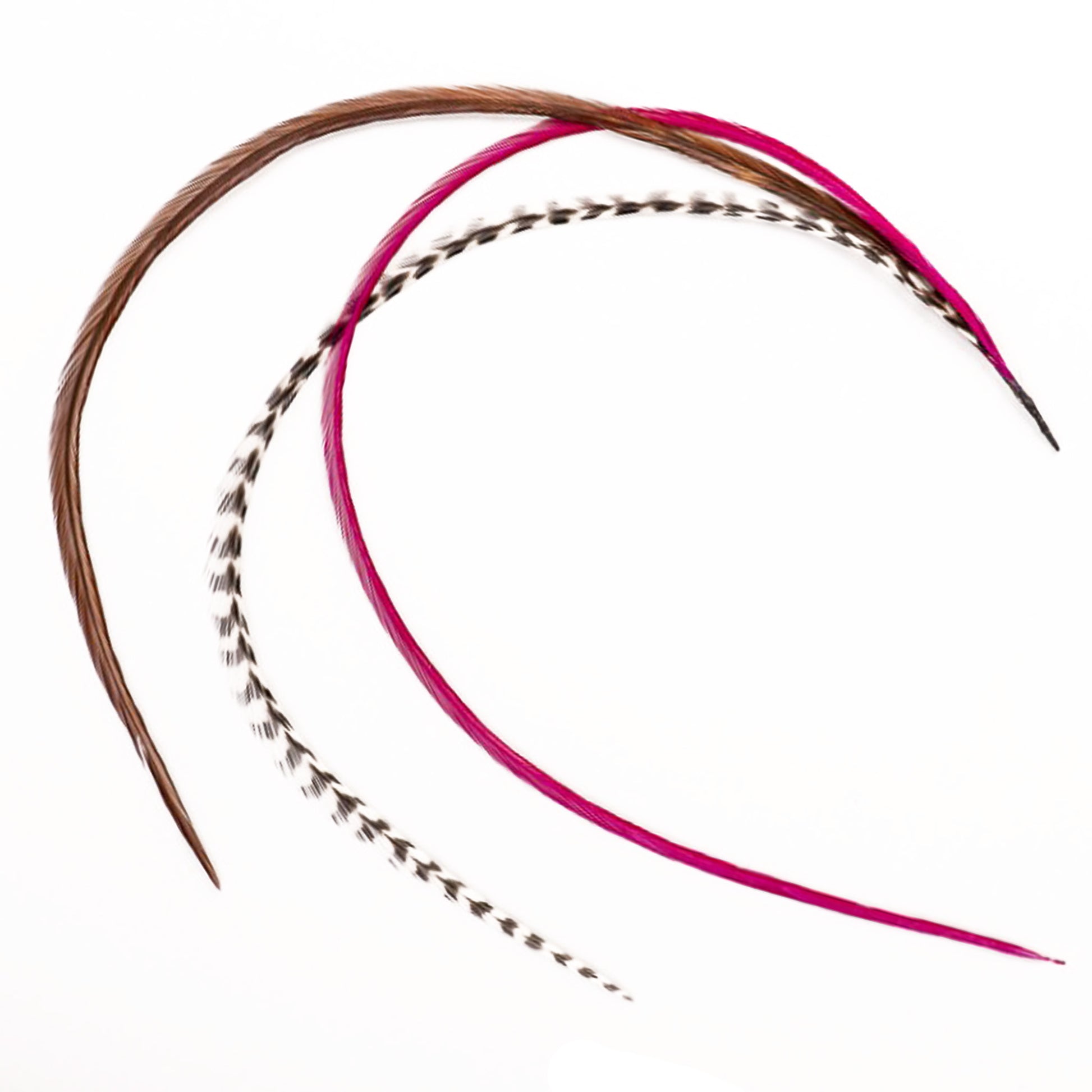 Feather extensions - 3 feathers - Cupcake