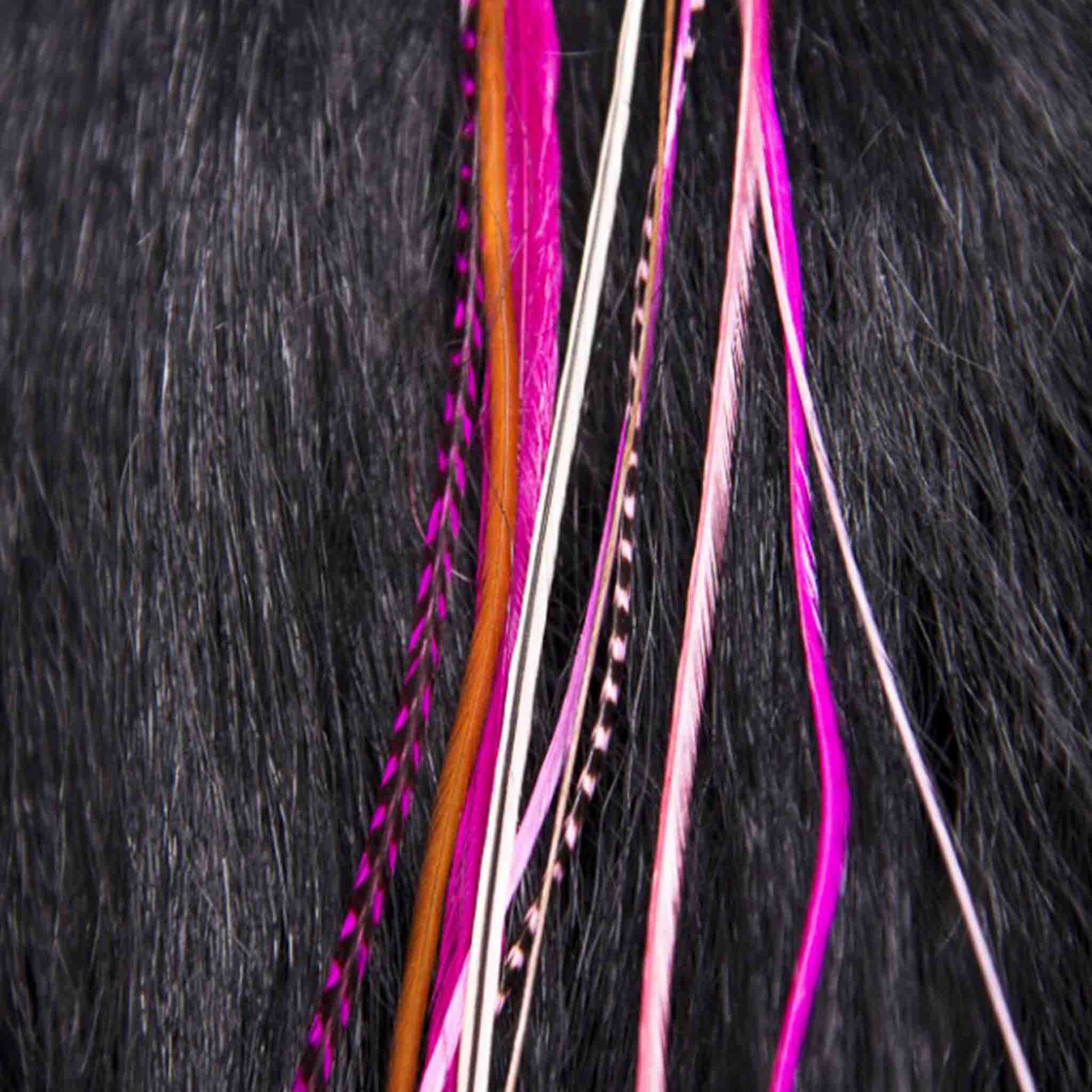 Feather extensions - 3 feathers - Cupcake - Hair