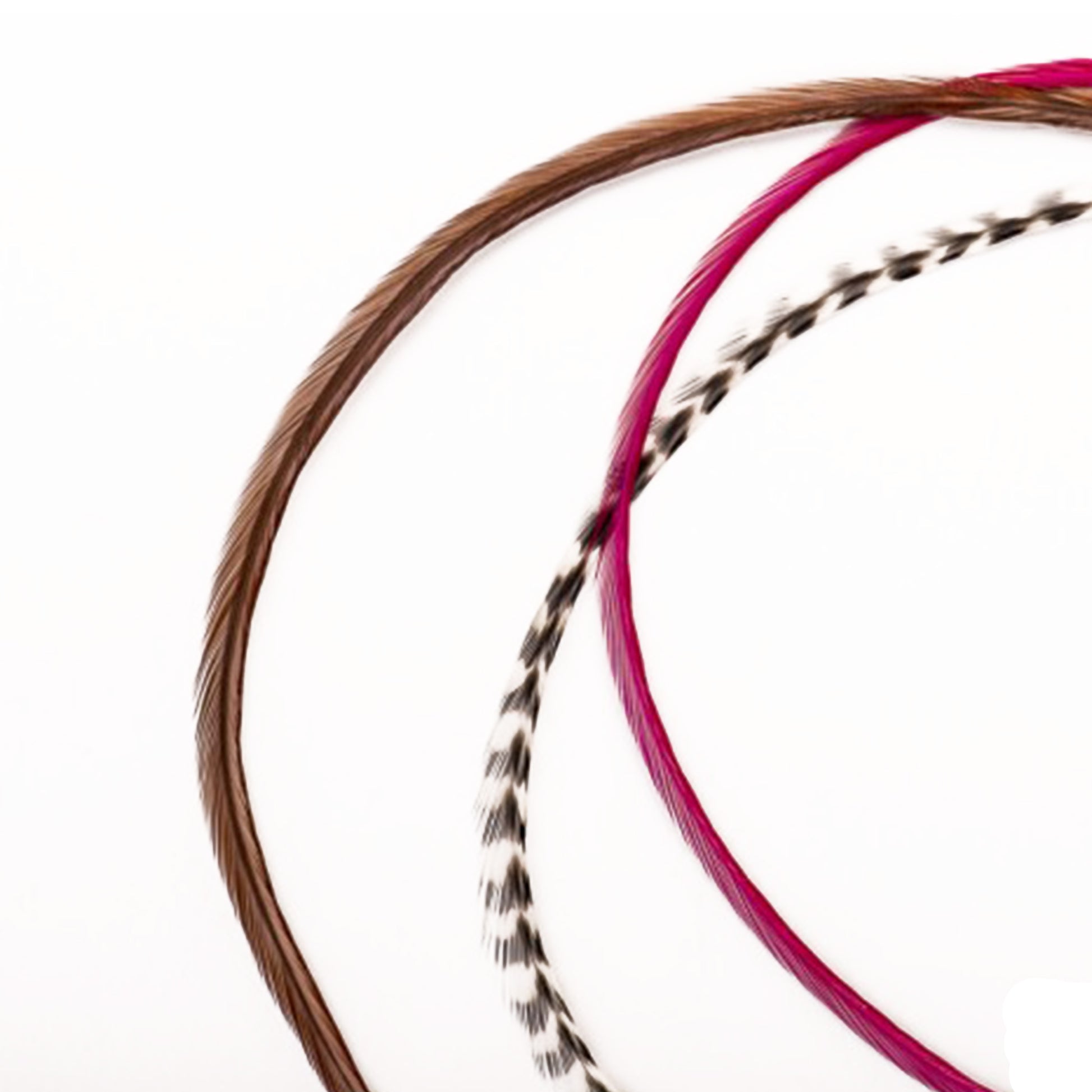 Feather extensions - 3 feathers - Cupcake