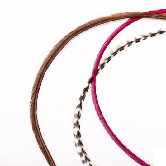 Feather extensions - 3 feathers - Cupcake