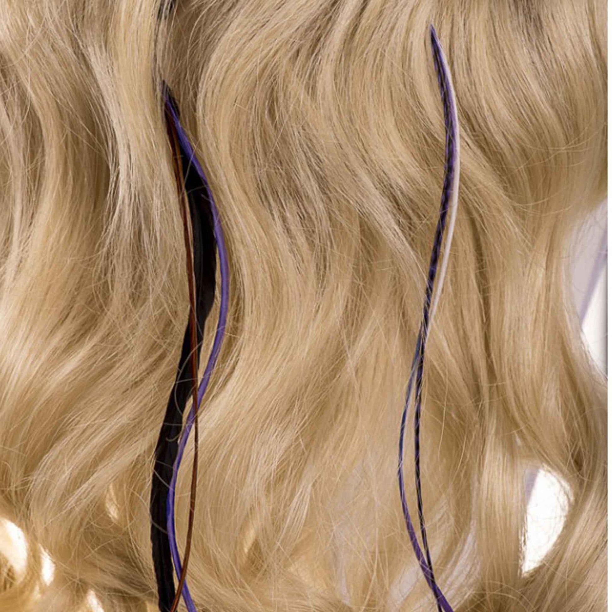 Feather extensions - 3 feathers - Violet night - Hair