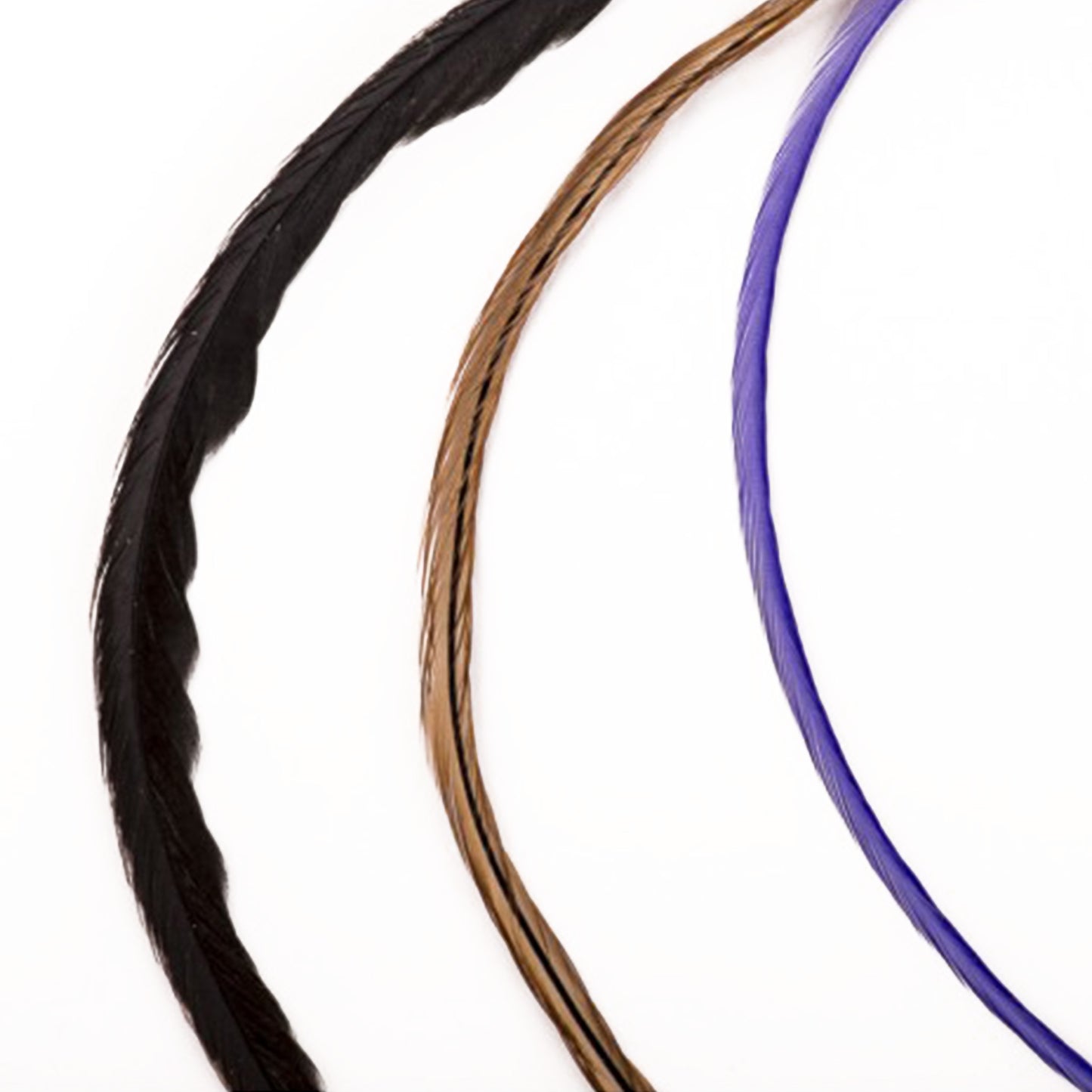 Feather extensions - 3 feathers - Violet night