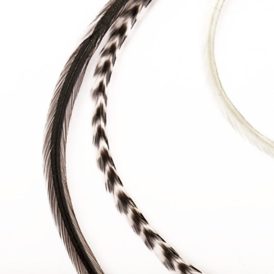 Feather extensions - 3 feathers - Wolf tail