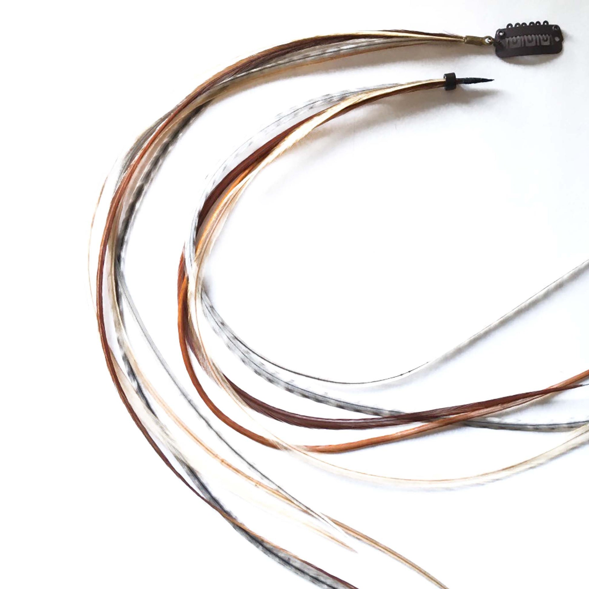 Feather extensions - 4 feathers - Fox Fairy