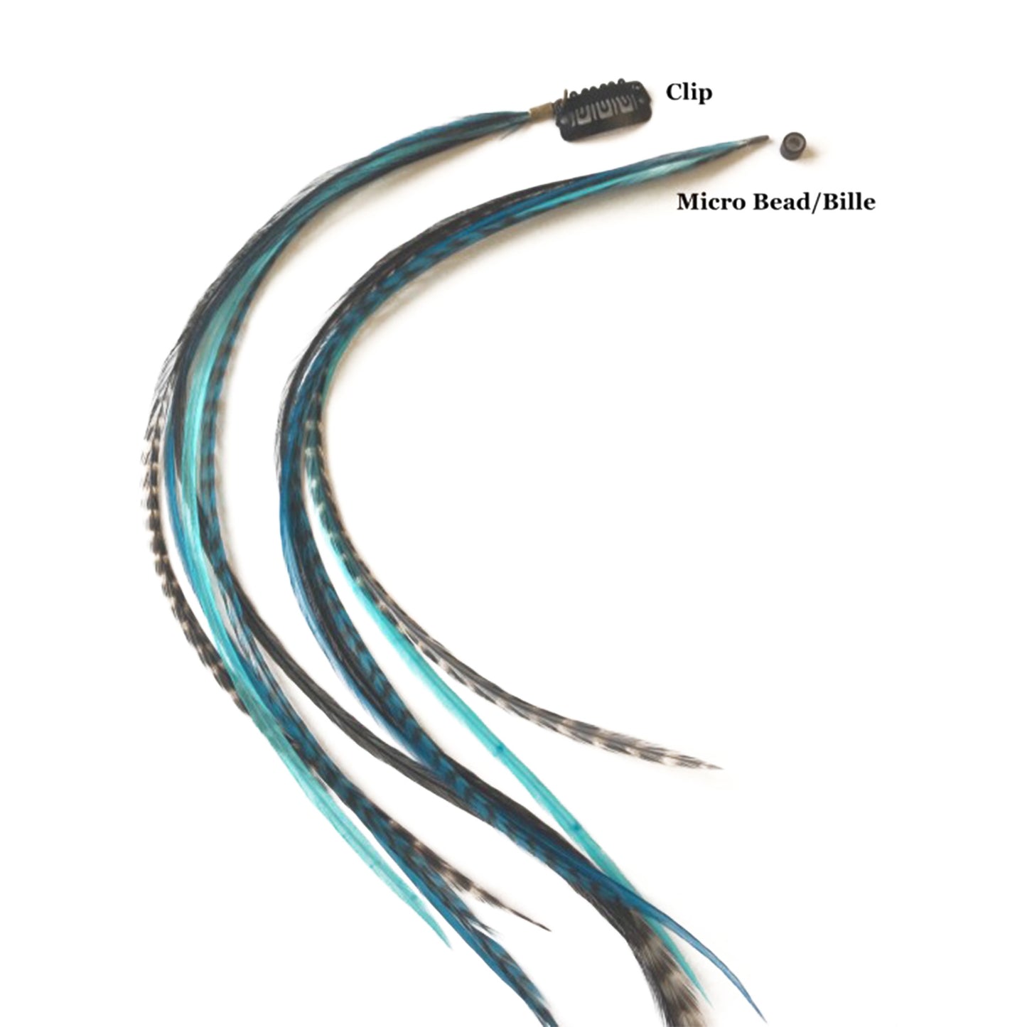 Feather extensions - 4 feathers - Moonshadow Fairy
