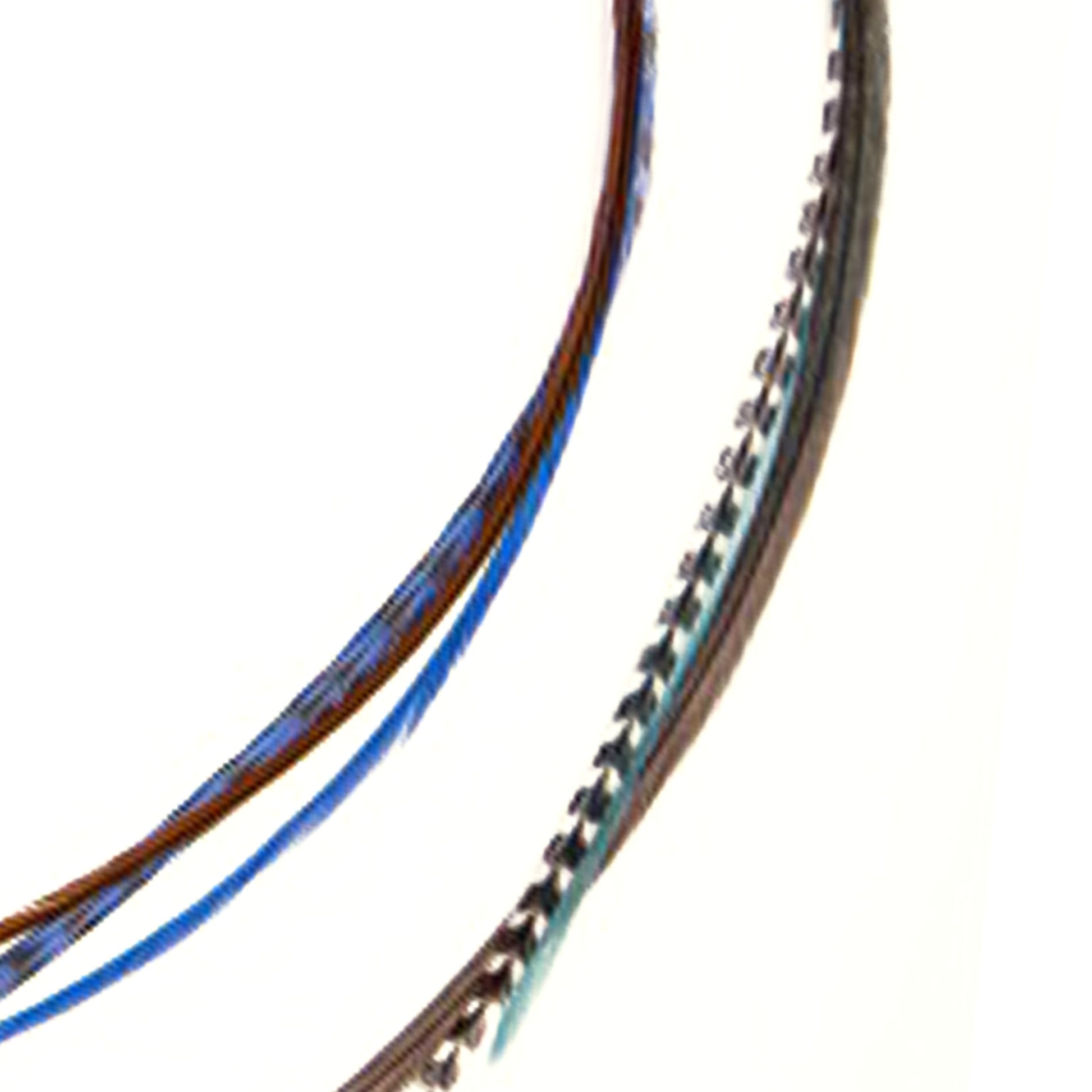 Feather extensions - Double Hairclip - Blue parrot