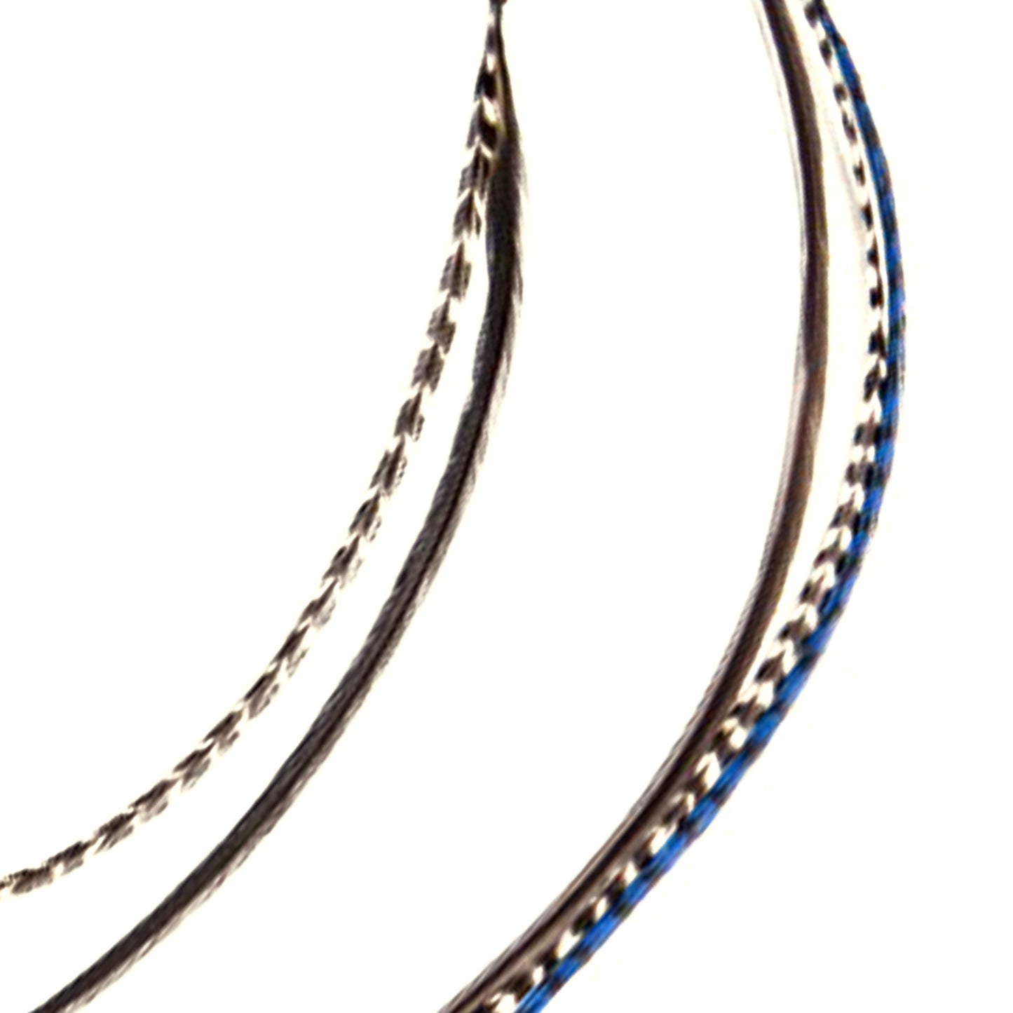 Feather extensions - Double Hairclip - Blue Sky