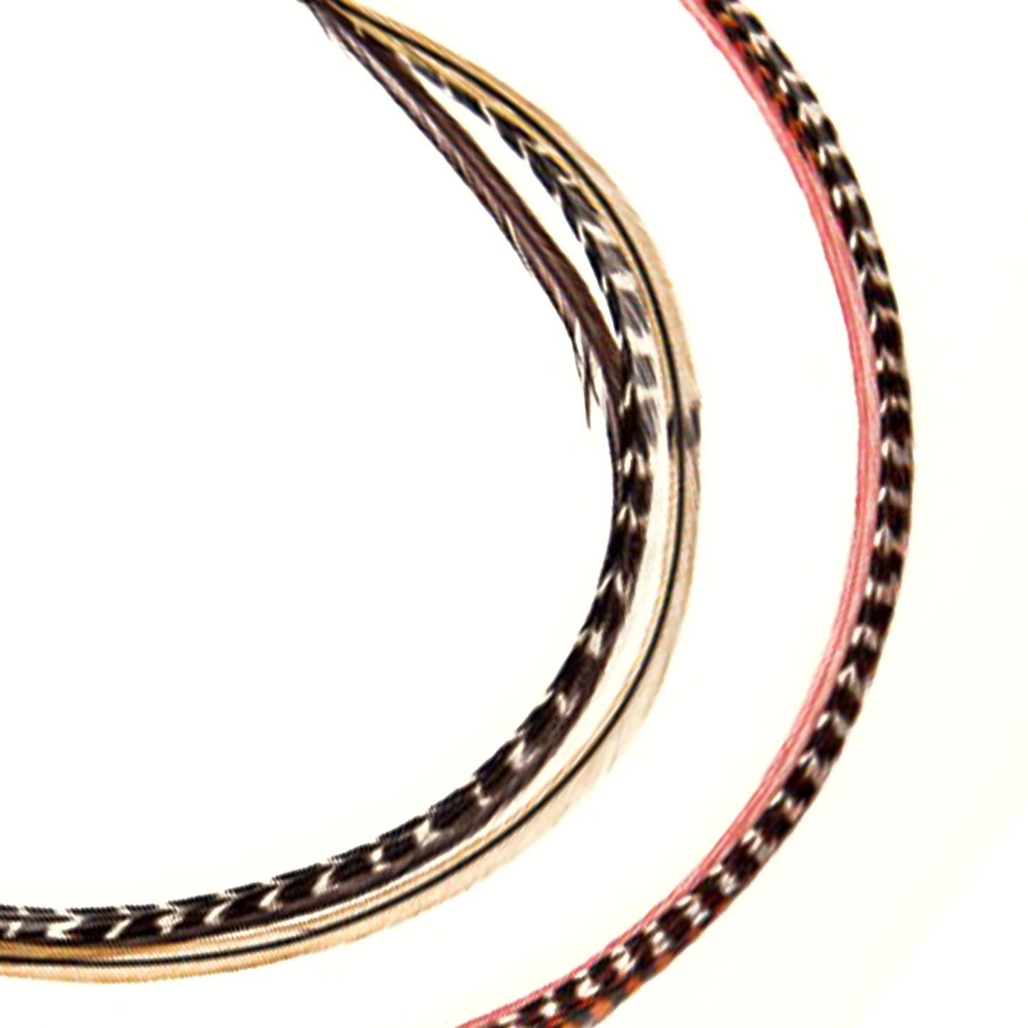 Feather extensions - Double Hairclip - Pink Candy