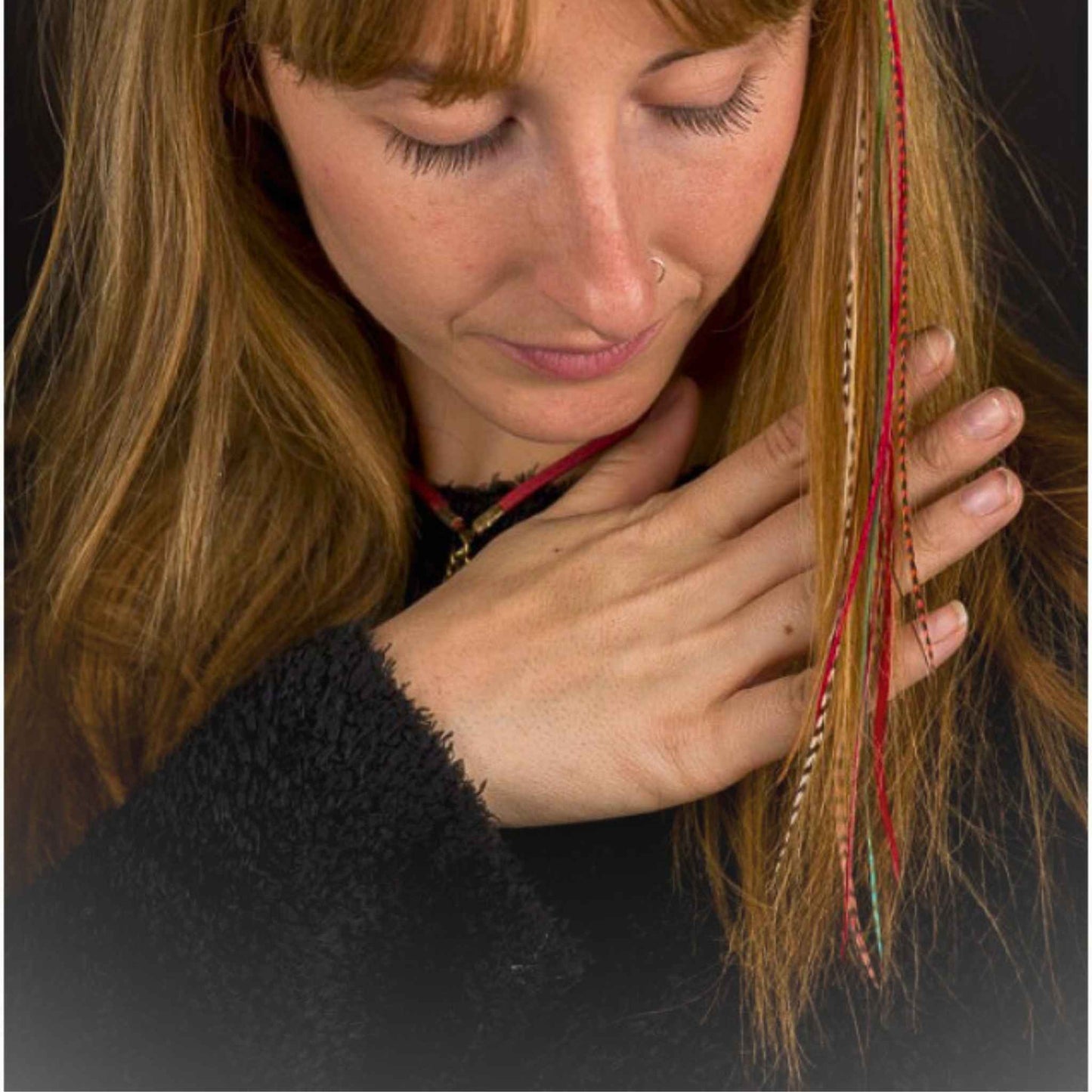 Feather extensions - Model - Pat Plume BIjoux