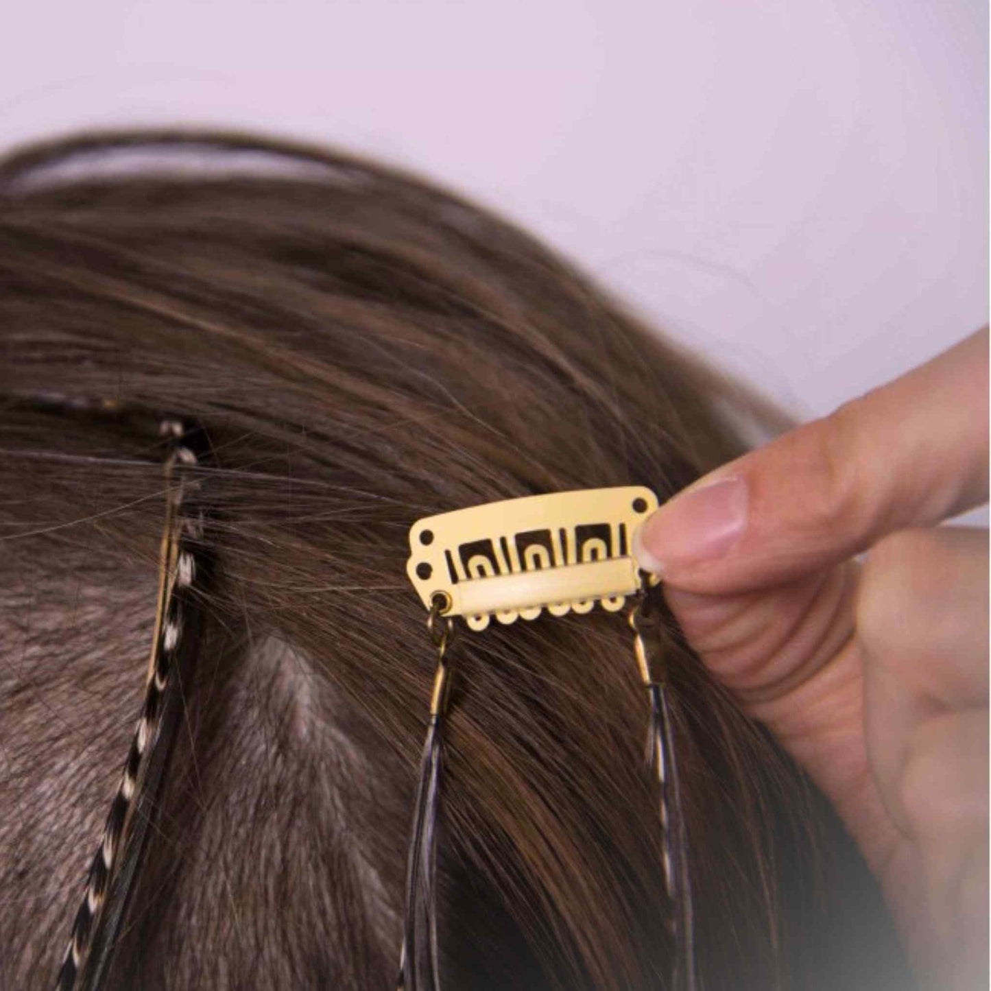 Feather extensions - Double hairclip  - Pat Plume Bijoux