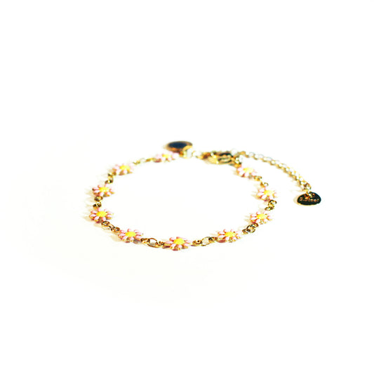 Flower | Pink - Golden - Bracelet
