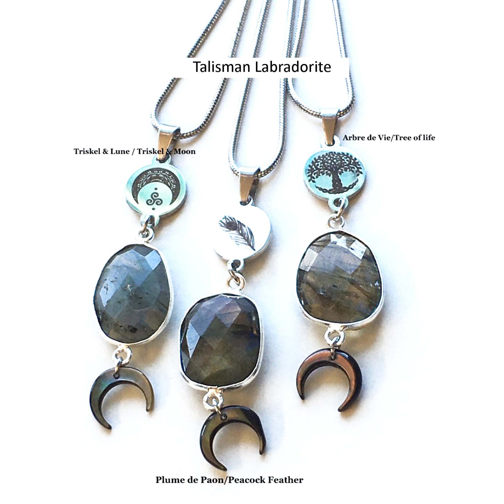 Necklaces - Talisman Labradorite - Choose your symbol