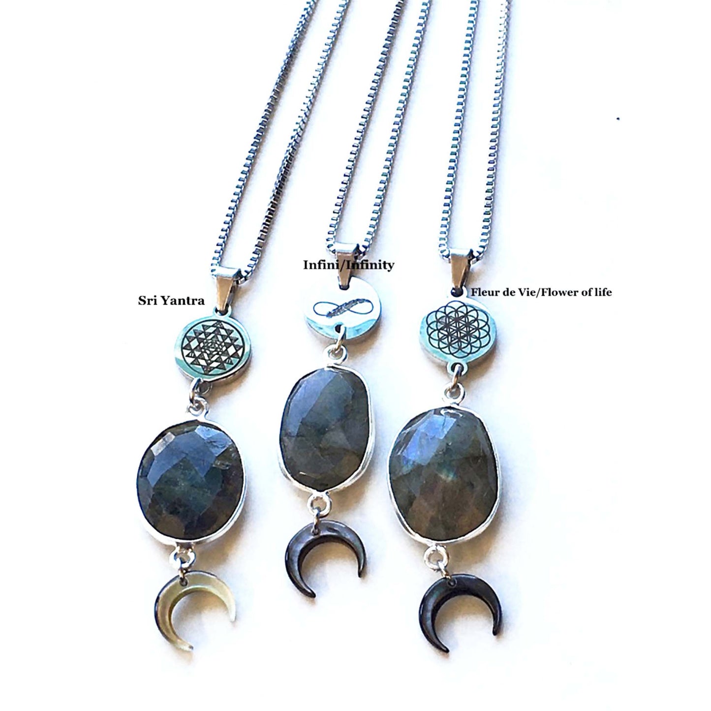 Necklaces - Talisman Labradorite - Choose your symbol