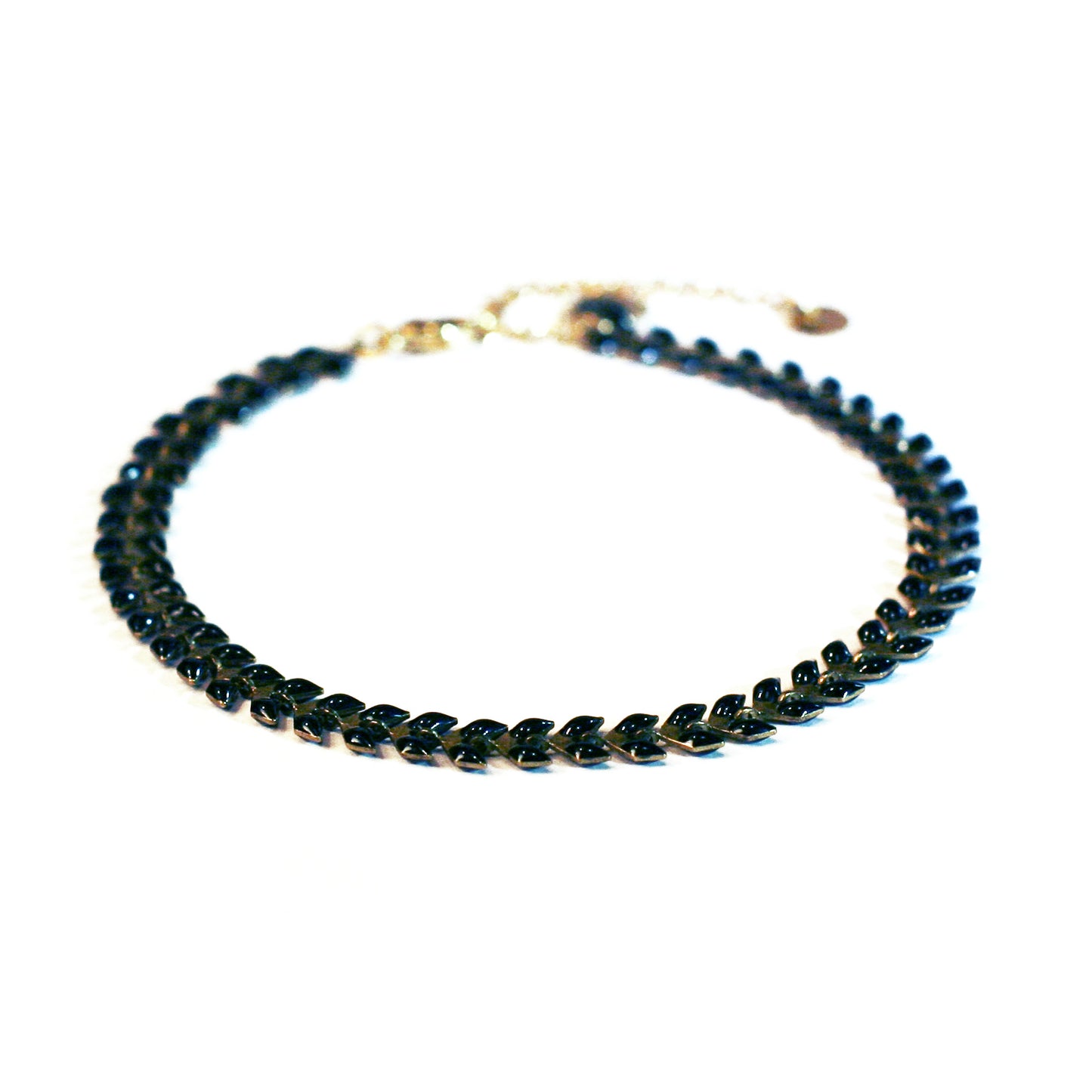 V | Black - Golden - Anklet