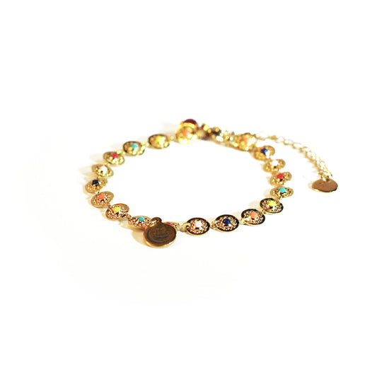 Dots | Multicolor - Golden - Bracelet