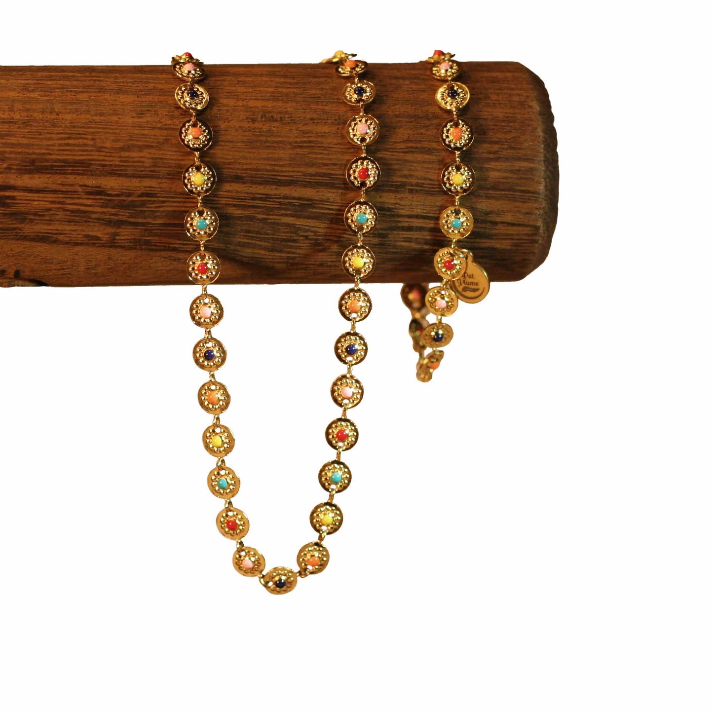 Dots | Multicolor - Golden - Duo necklace and bracelet