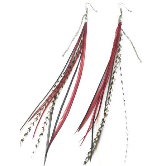 Earings - Feathers - Red Fairy