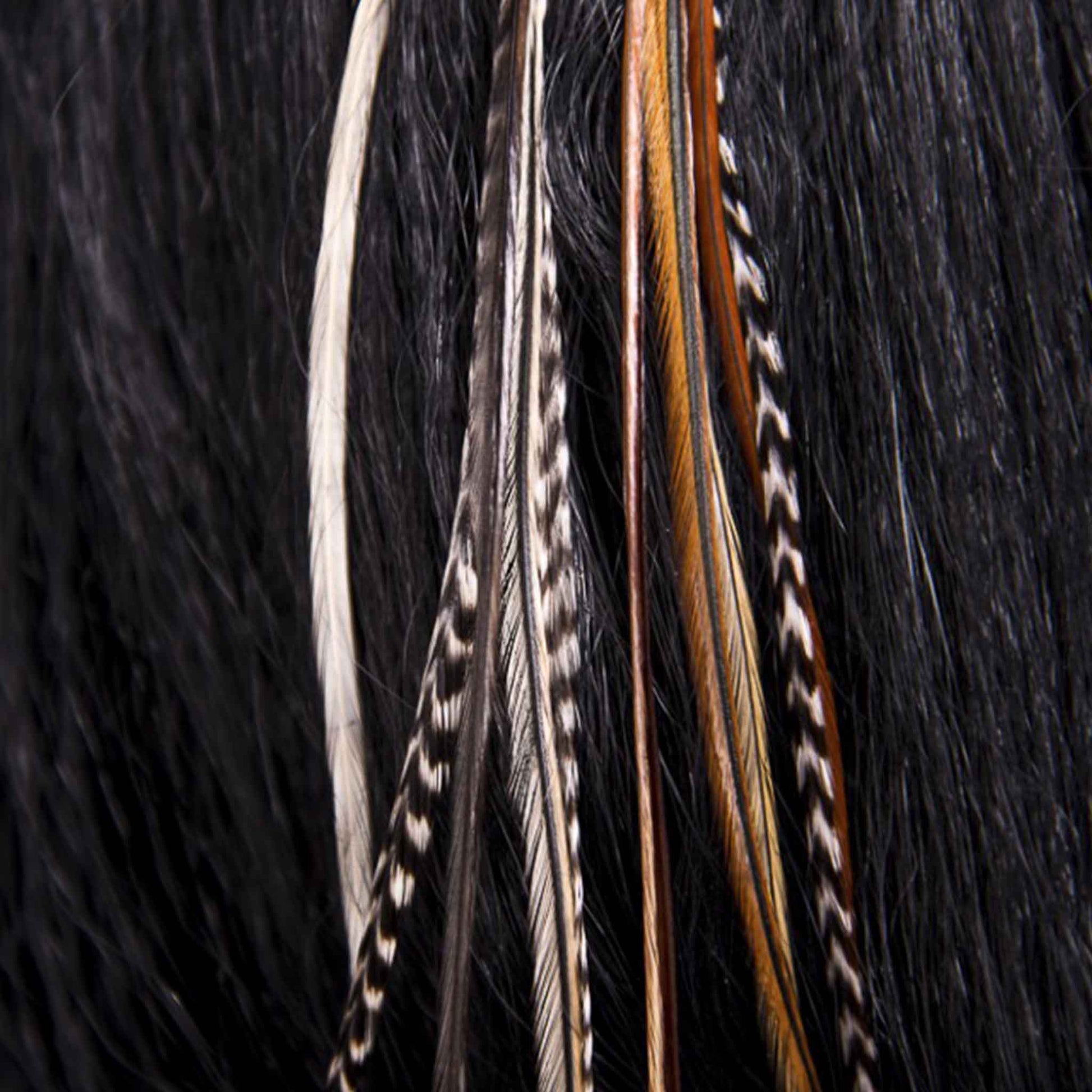 Custom Feather extensions - Natural colors