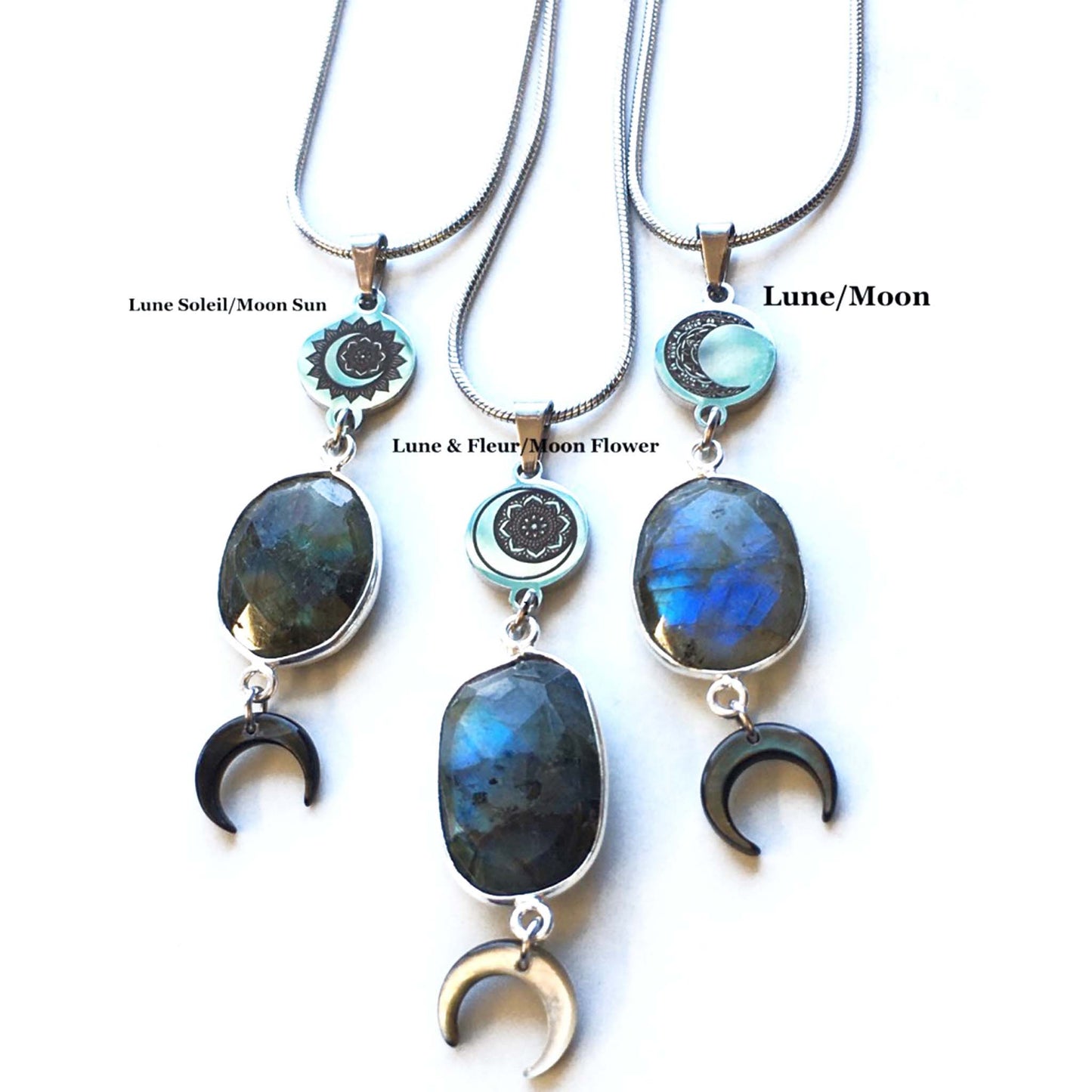 Necklaces - Talisman Labradorite - Choose your symbol